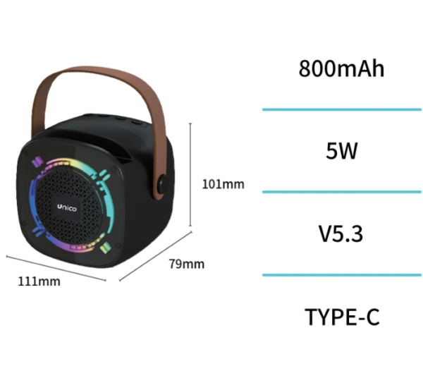 Parlante Bluetooth RGB BS2773 | 5W Sonido HD y Diseño Ultra Compacto