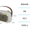 Parlante Bluetooth Retro-Tech BS2774 | 5W con Iluminación RGB y Diseño Portátil