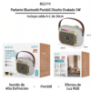 Parlante Bluetooth Retro-Tech BS2774 | 5W con Iluminación RGB y Diseño Portátil