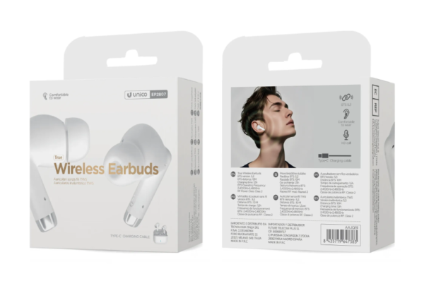 Auriculares Bluetooth Único EP2807 – Diseño Ergonómico y Bluetooth 5.3