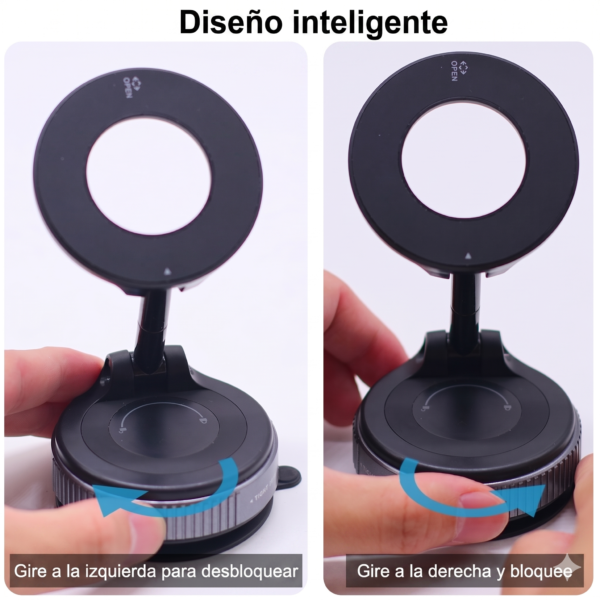 Soporte Magnético Universal 360° – Succión al Vacío