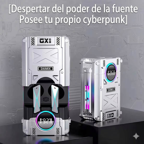 Auriculares Gamer Inalámbricos TWS Mecánicos - Bluetooth 5.3, Baja Latencia y Luces RGB