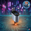Cargador de Coche Inteligente 100W PD 4 en 1 - Con Doble Cable Retráctil y Puertos USB