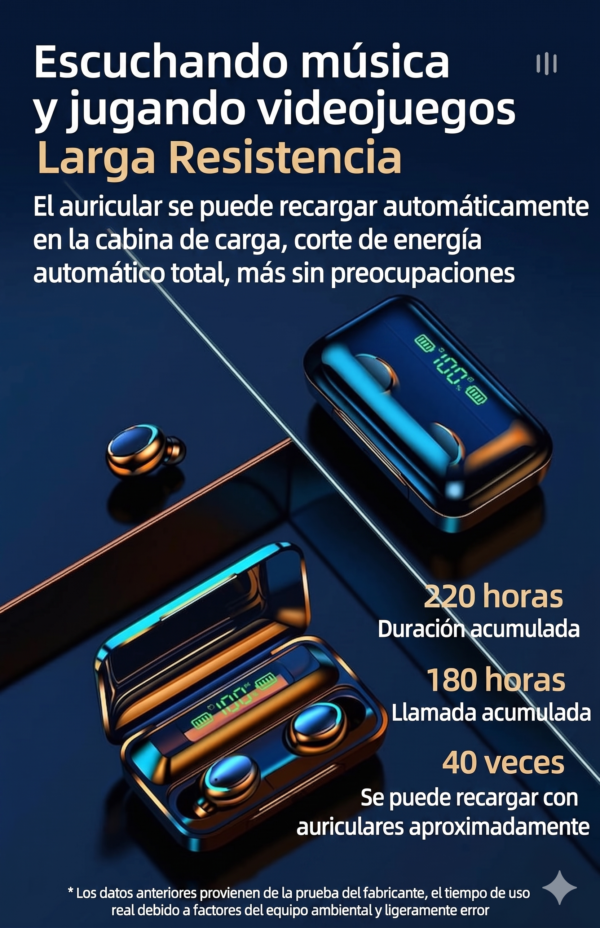 Auriculares Inalámbricos TWS F9-5C - Sonido HiFi, Control Táctil y Estuche de Carga Digital